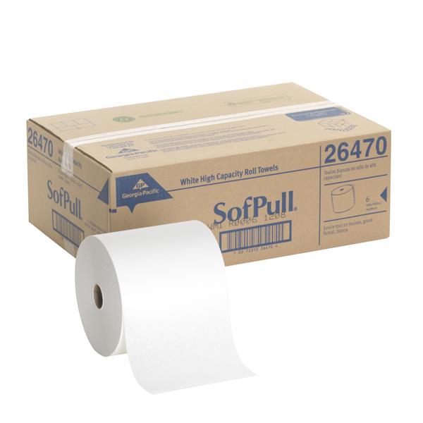 Towel Roll SofPull 40% Recycled Fiber 7.87 in x 1000 Feet White 6/Ca